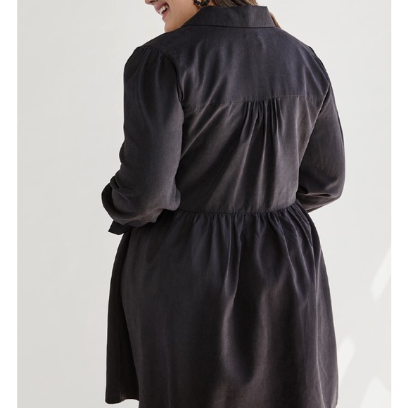 NWT Francesca's Plus Larraine Faux Suede Peplum Winter Fall Mini Dress (size 1X) - Picture 3 of 11